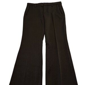 Vertigo Paris Solid Black Hidden Fly Bootcut Trousers Dress Pants Women's 6